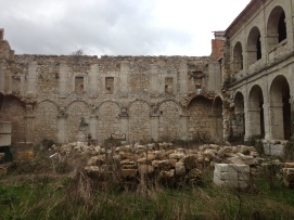 The ruins outside the cathedral. Probably finished with rebuild around 2018.